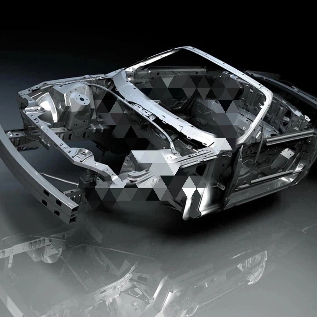 Elektromobilių rėmo dalis